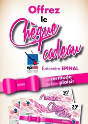 VENTE EN LIGNE CHEQUES CADEAUX EPICENTRE EPINAL - EPICENTRE