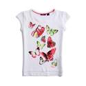 Tee-Shirt couleur blanc motif papillons - Mexx enfant