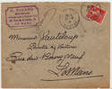 LE MANS 25 3 1909 perfor� P.F. sur lettre A Pinard Huissier  - lettres - LE PHILATORIUM'
