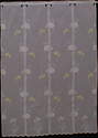 Rideau Brise-bise voile blanc brod� couleur
